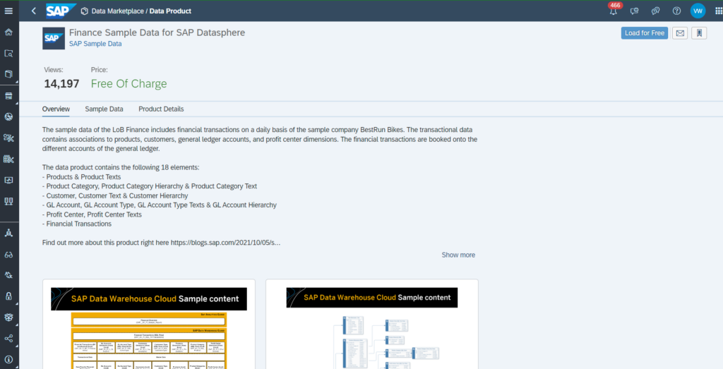 Screenshot Data Cataloging | SAP Datasphere