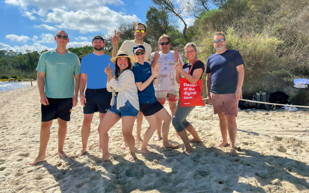 Colleagues at the beach in Mallorca