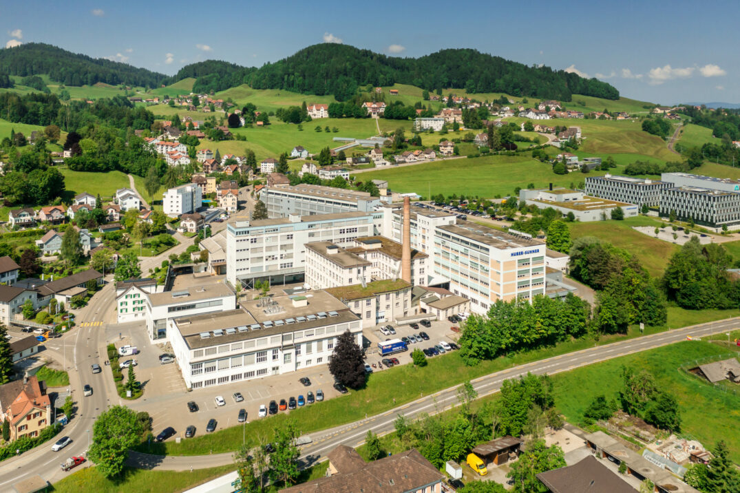 HUBER + Suhnaer Schweiz Büro Herisau Luftbildaufnahme