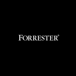 Forrester logo with "FORRESTER®" in white text against a black background.
