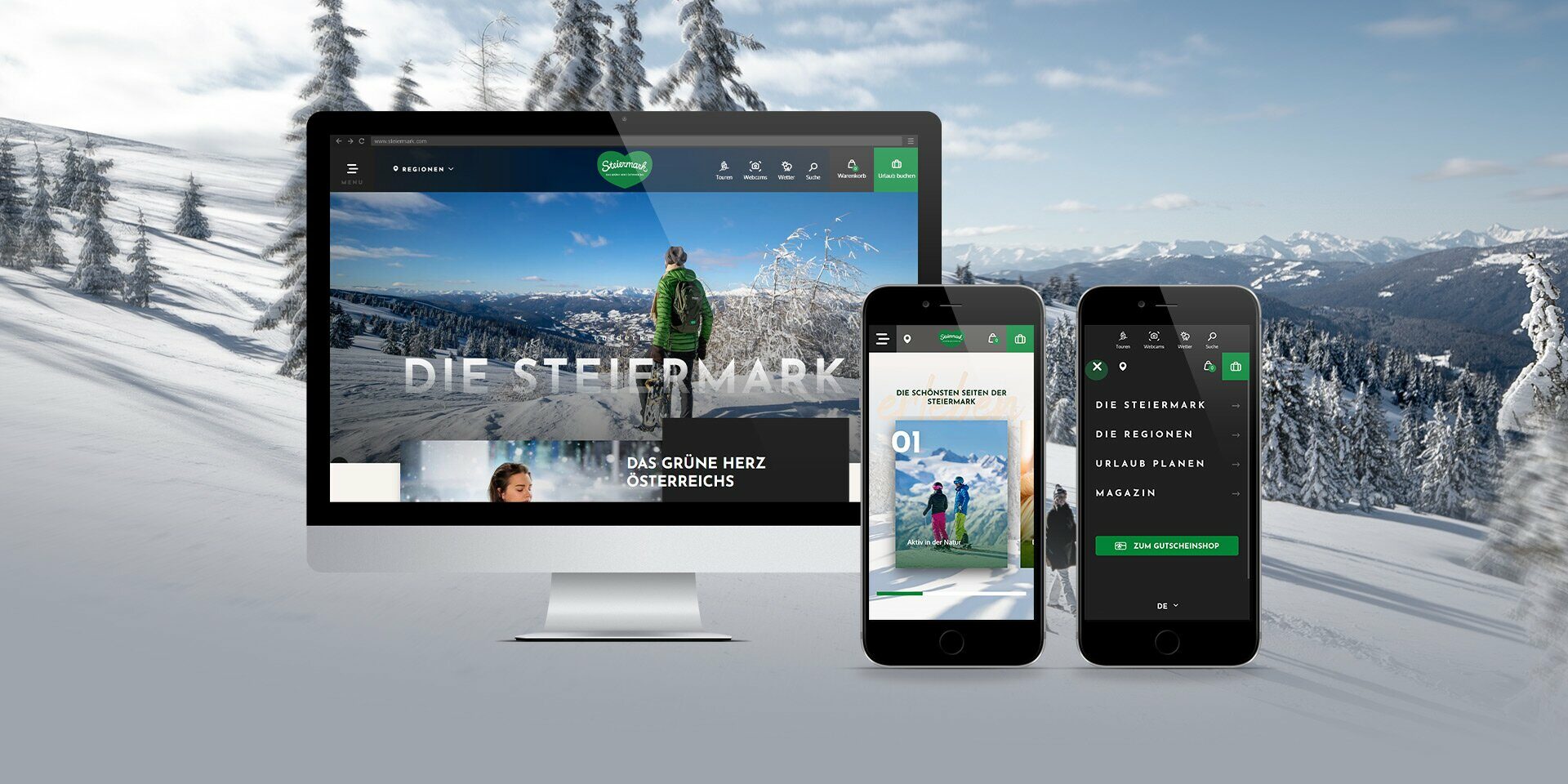 Screenshot der neuen Steiermark-Website