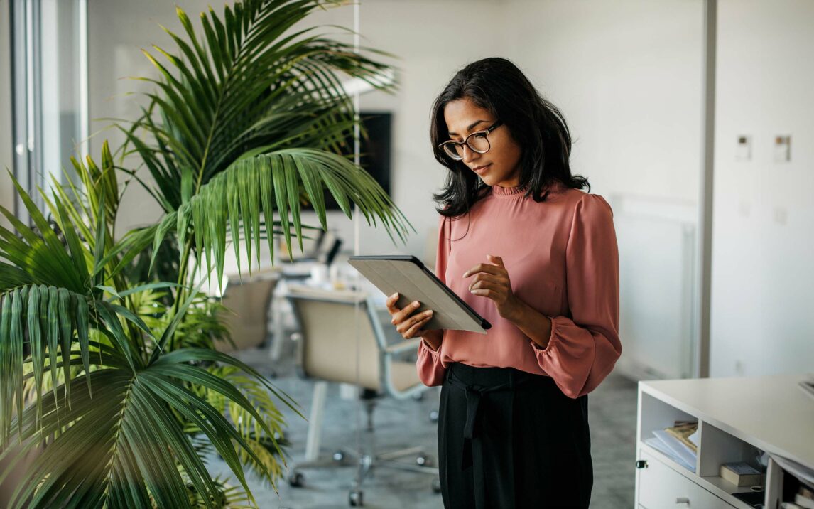 Young Businesswoman using digital tablet