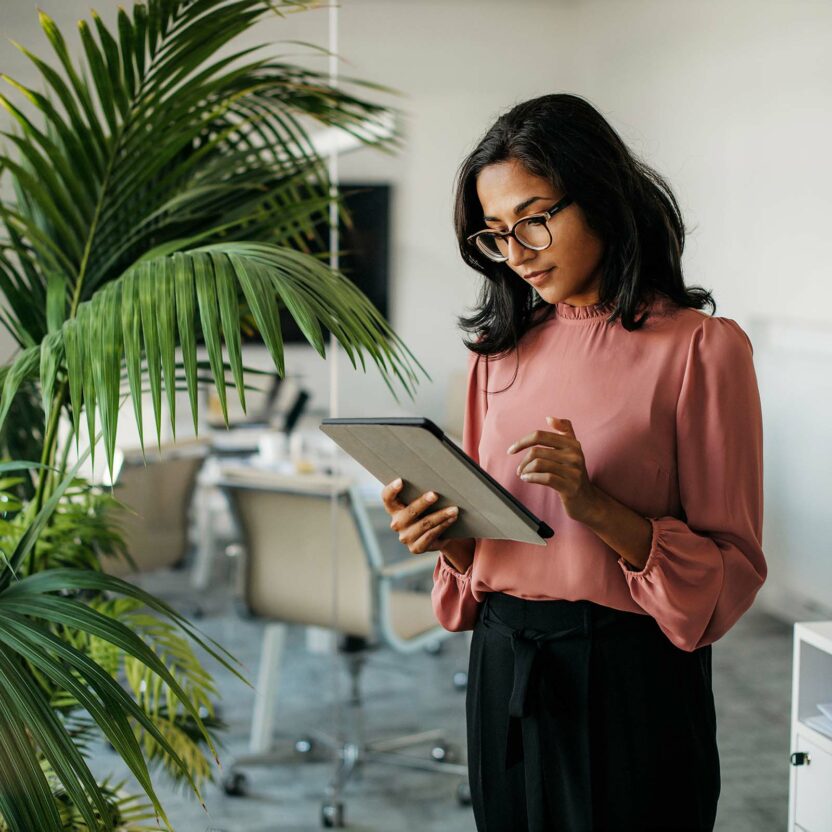 Young Businesswoman using digital tablet