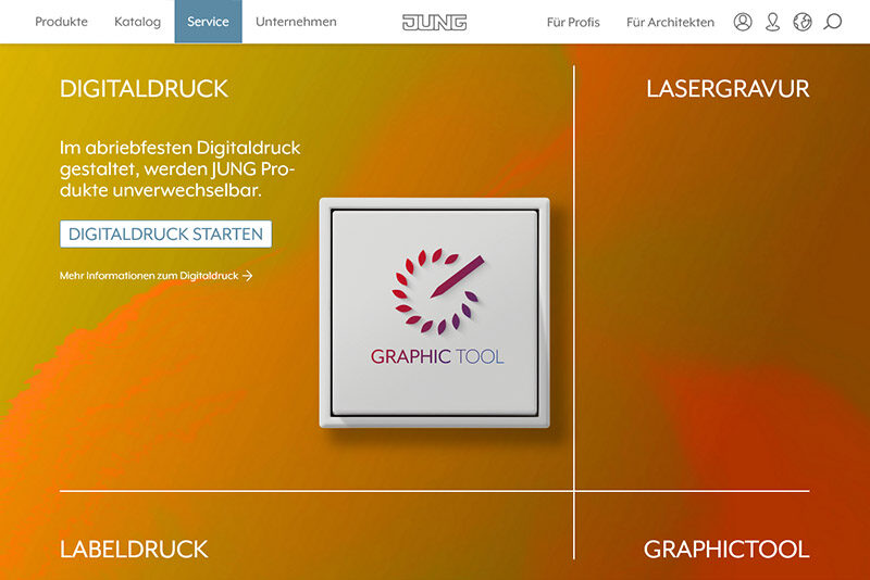 Jung Website Graphictool configurator