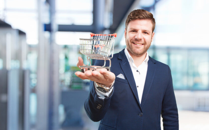 Young businessman with a happy expression