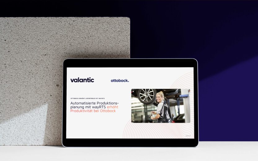 Mockup valantic Referenz APS System wayRTS bei Ottobock