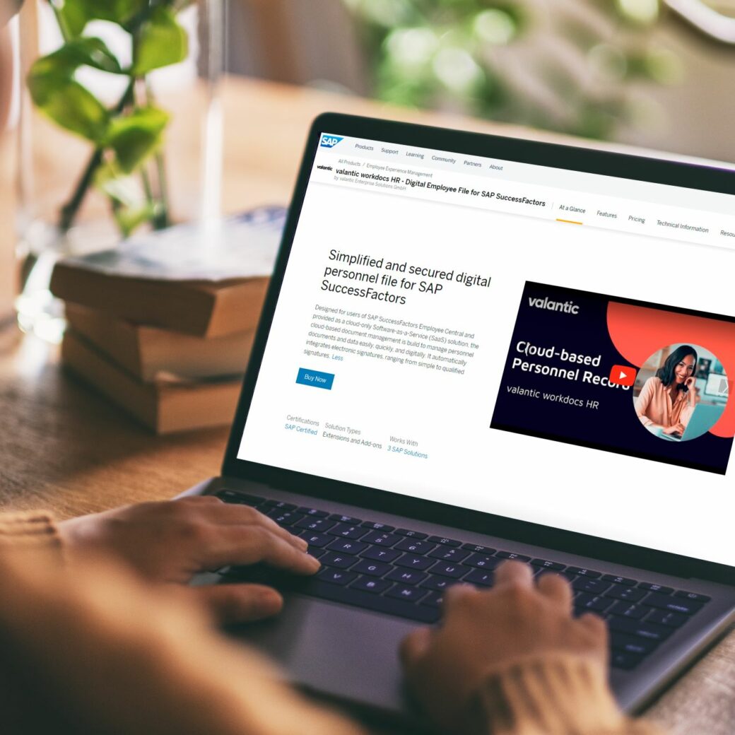 valantic workdocs HR im SAP Store