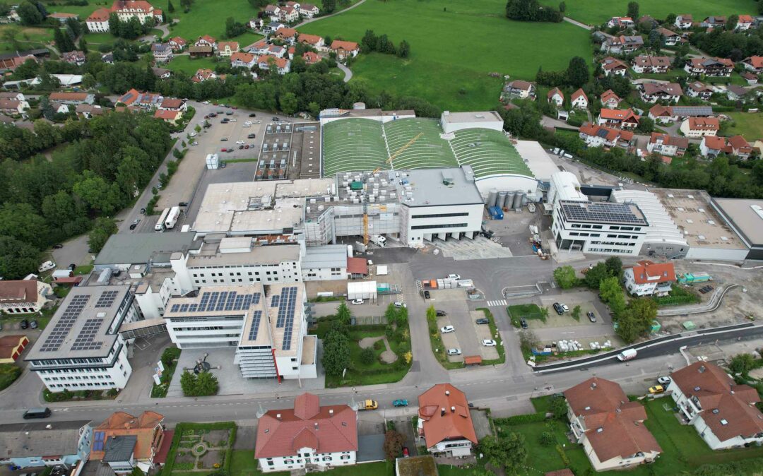 Aerial view of the Hochland plant in Heimenkirch