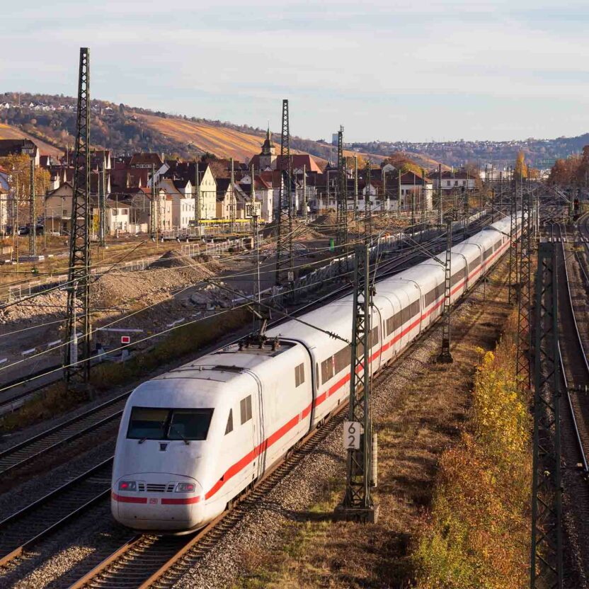 Train passing through Stuttgart