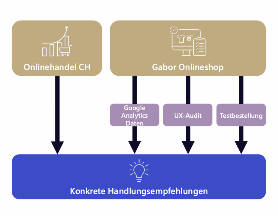 Die Grafik zeigt das visuelle Vorgehen und die Perspektive zum Gabor-Projekt.