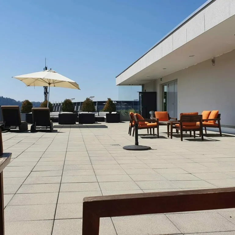 Image of a roof terrace, valantic Customer Engagement & Commerce St. Gallen branch