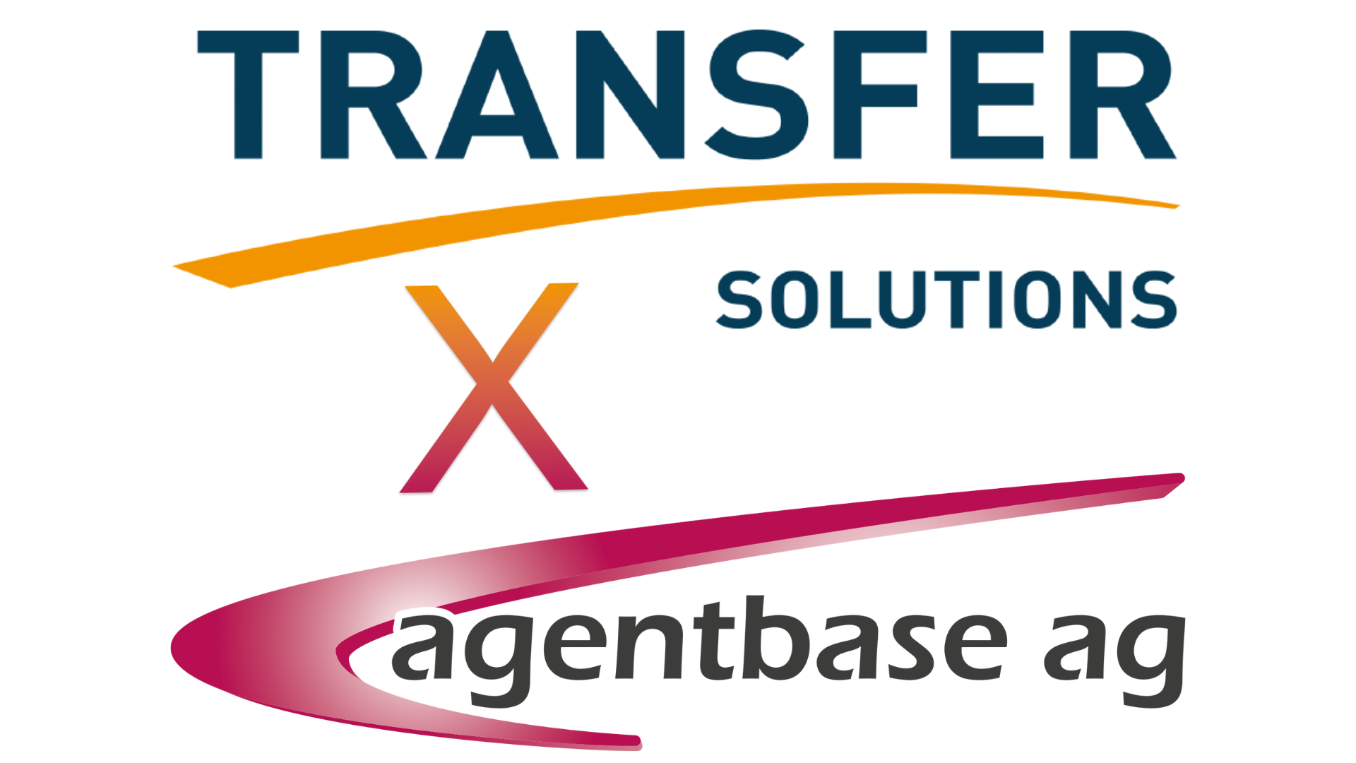 The logos of Transfer Solutions and agentbase ag, featuring overlapping swoosh designs and the words "Transfer Solutions" and "agentbase ag," come together seamlessly, embodying the essence of the OutSystems NextStep Experience.